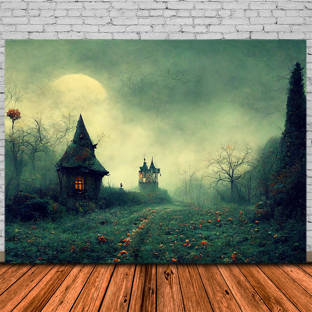 Sfondo Del Sentiero Nel Bosco Spettrale Di Halloween RR7-507