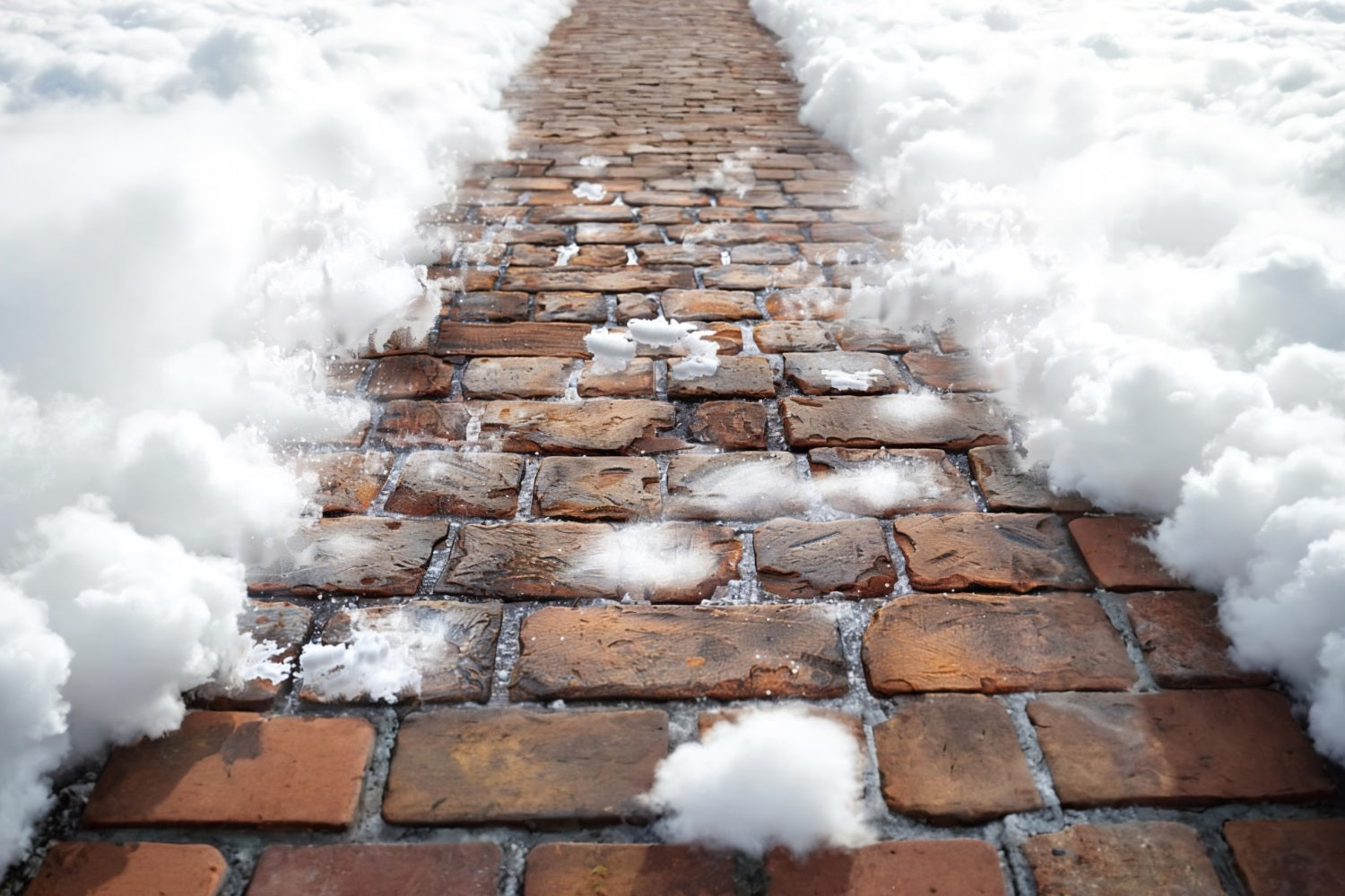 Soffice E Morbido Sfondo Con Sentieri Innevati RR7-539
