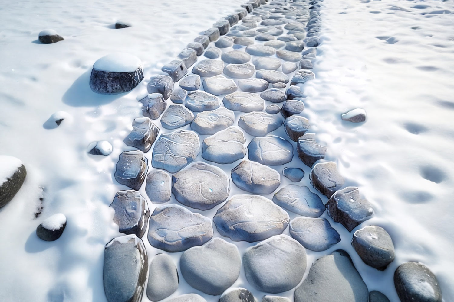 Sfondo Del Pavimento In Pietra Nevosa E Morbida RR7-541