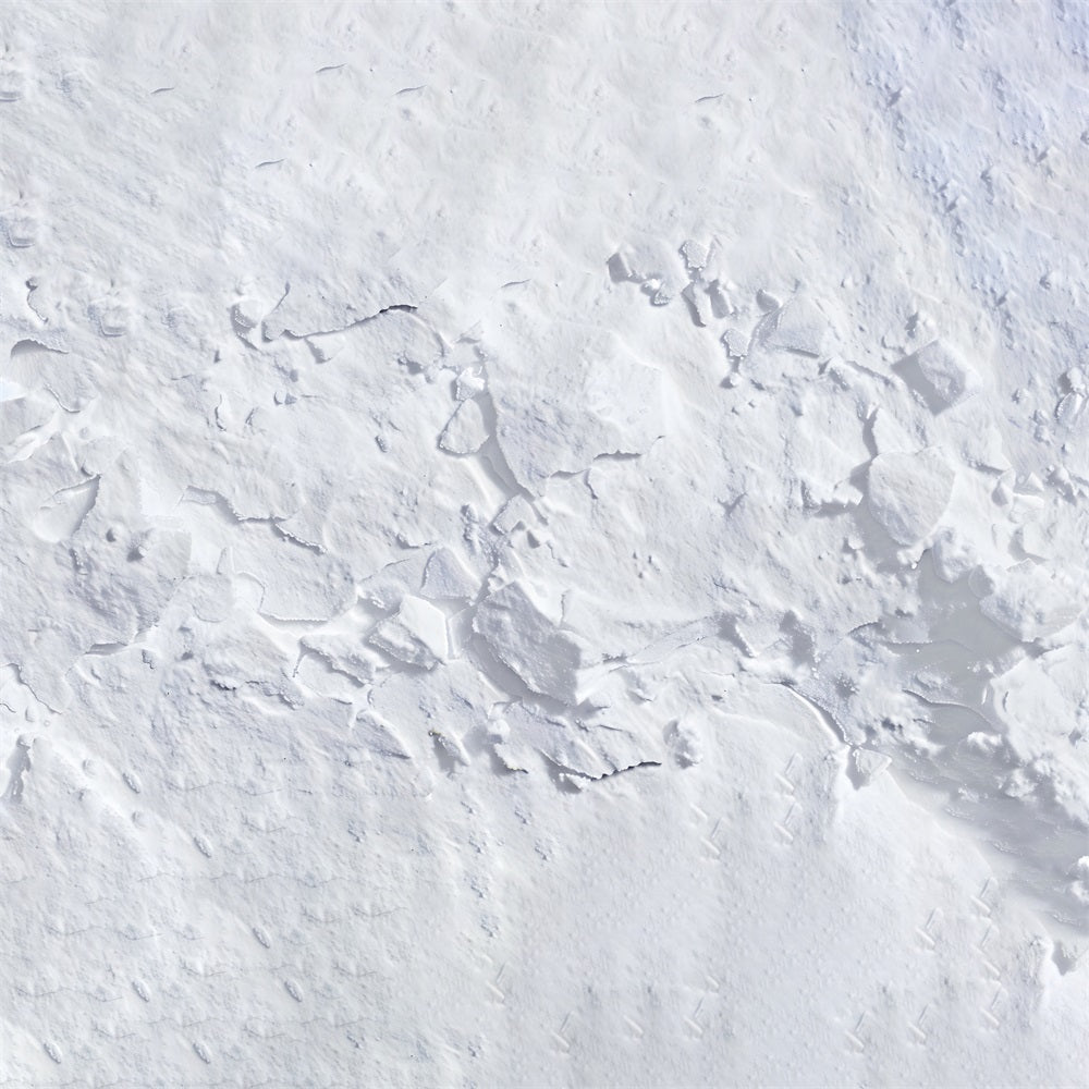 Fondale Per Pavimento In Tessuto Di Pura Neve Ghiacciata RR7-543