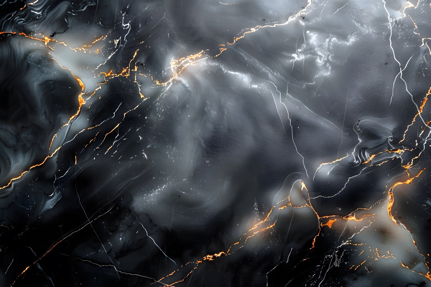 Elegante Pavimento In Marmo Nero Con Venature Dorate RR7-564