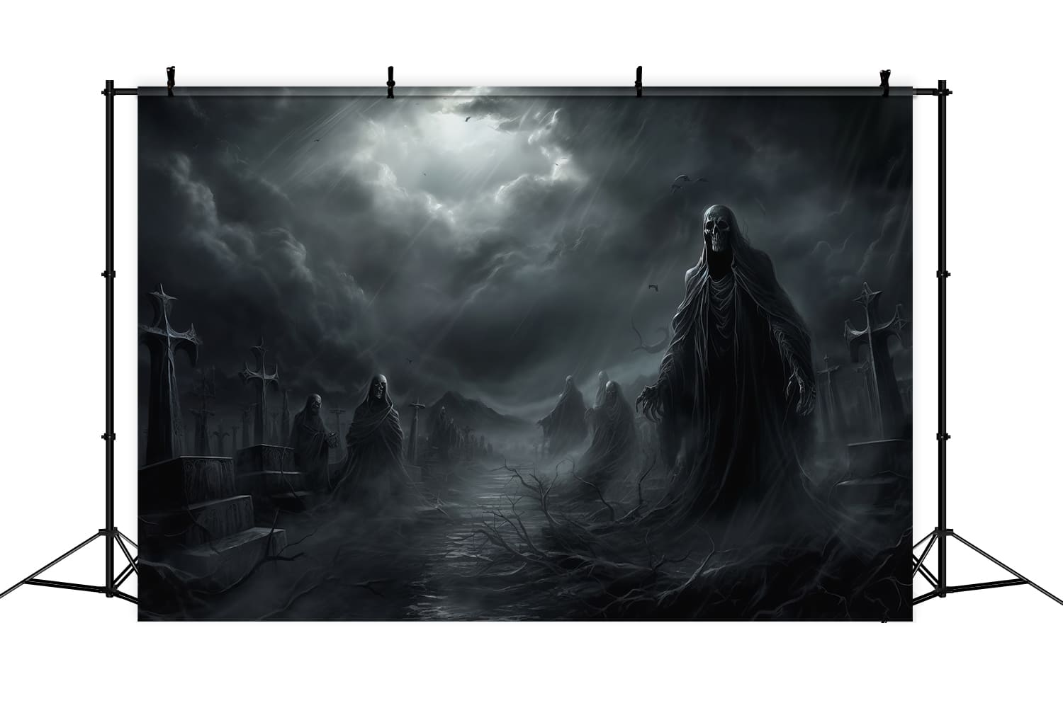 Sfondo Fotografico Di Fantasmi Della Notte Di Halloween RR7-57