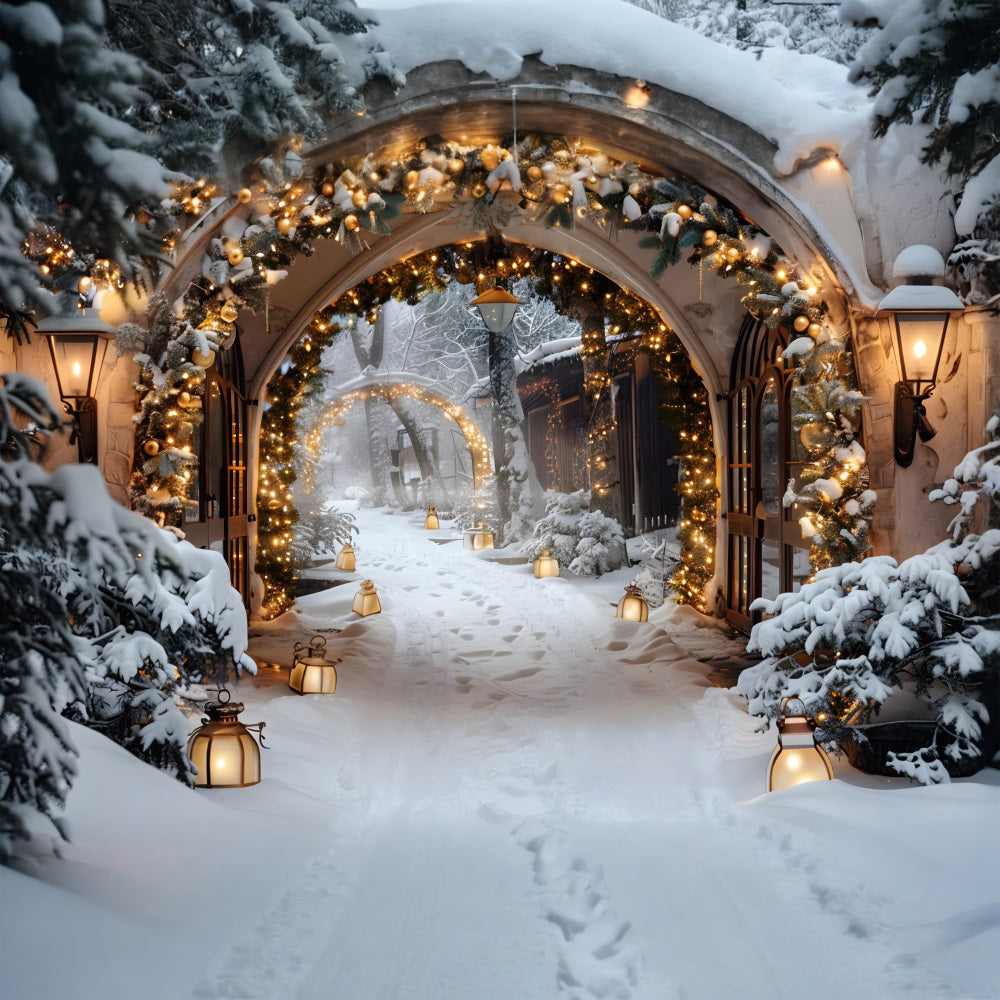 Sfondo Del Percorso Della Lanterna Magica Di Natale RR7-586