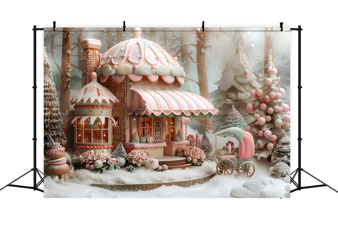 Sfondo Natalizio Stravagante Candy Cottage RR7-598