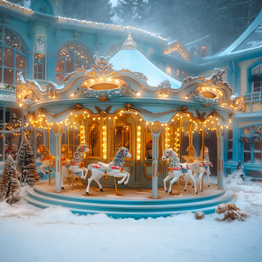 Sfondo Di Natale Carosello Winter Wonderland RR7-649