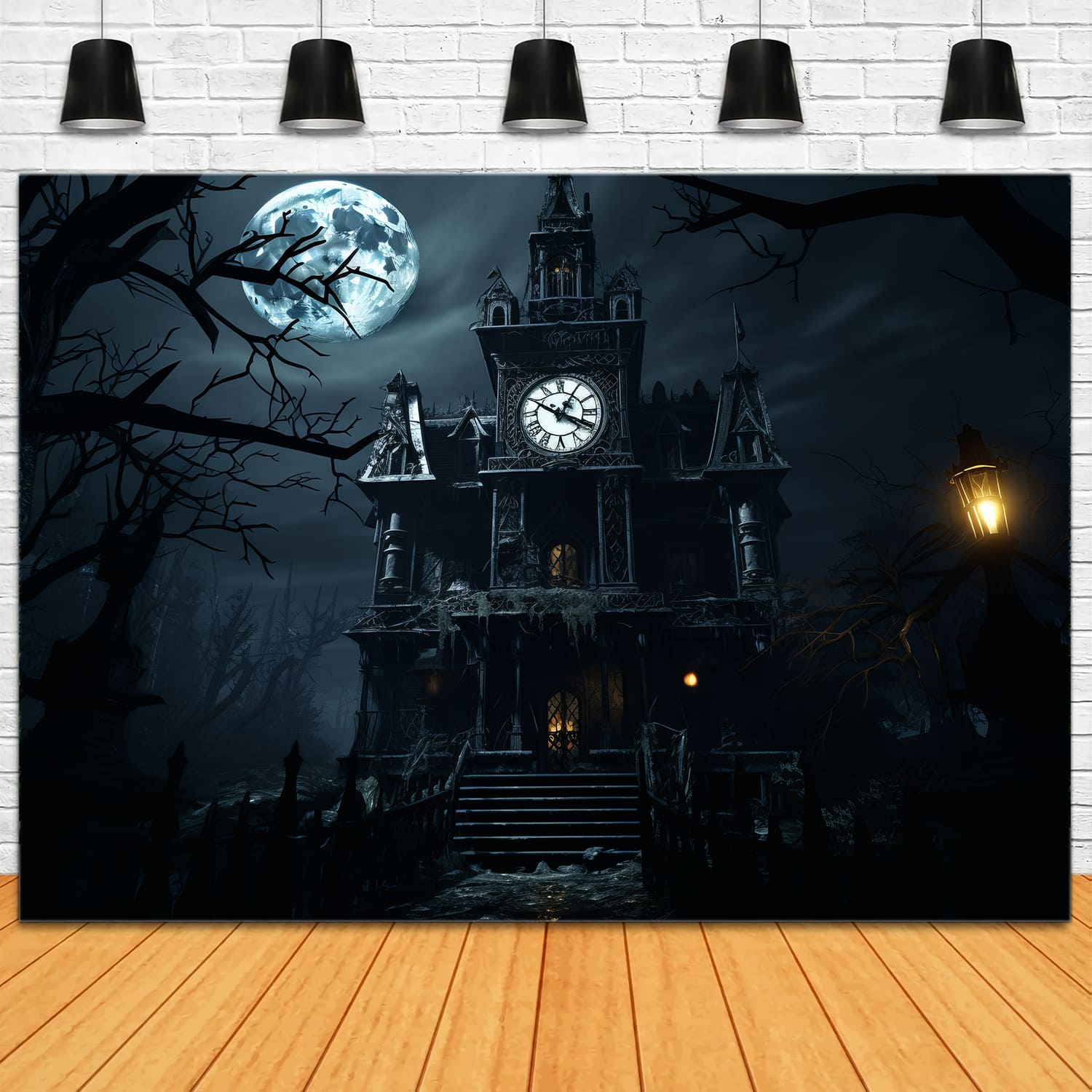 Sfondo Della Villa Stregata Di Mezzanotte Di Halloween RR7-67