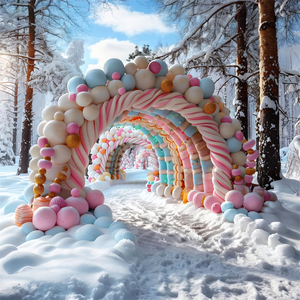 Sfondo Dell'Arco Di Natale Candy Land RR7-703