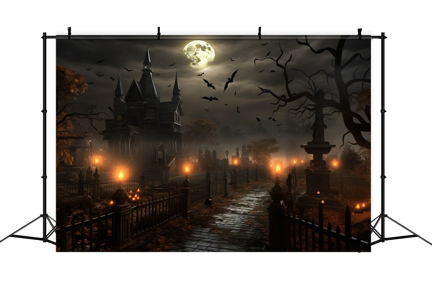 Sfondo Di Zucca Malvagia Della Notte Spettrale Di Halloween RR7-73