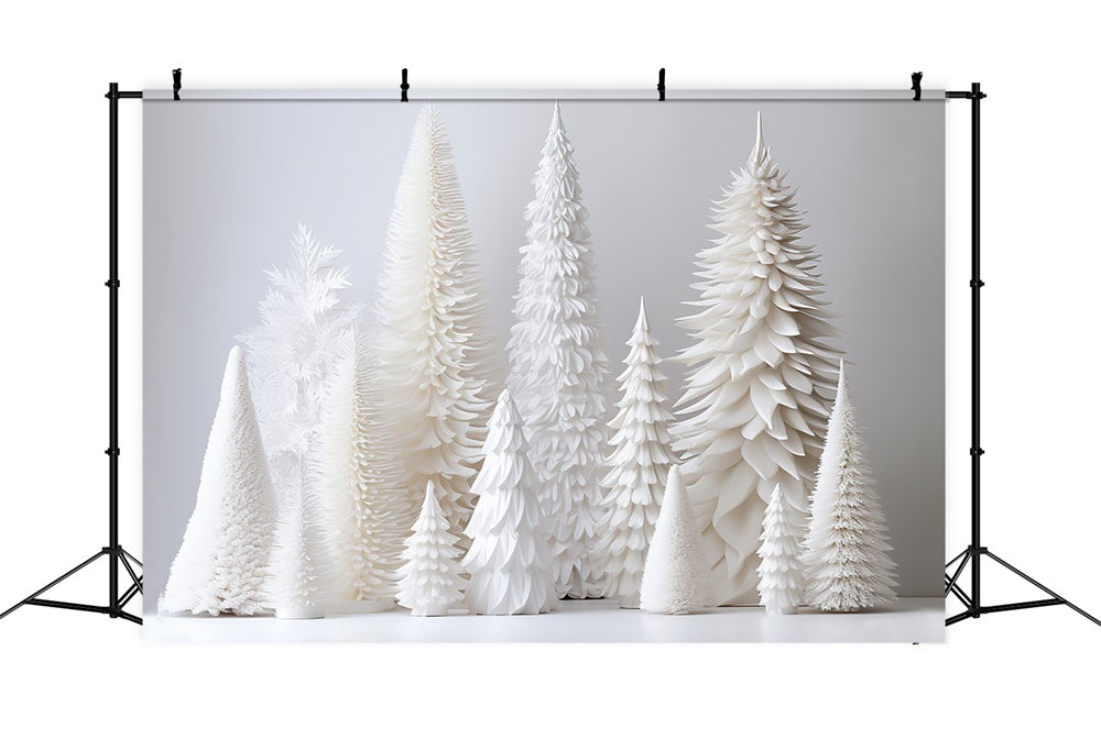 Sfondo Fotografico Albero Di Natale Bianco RR7-734