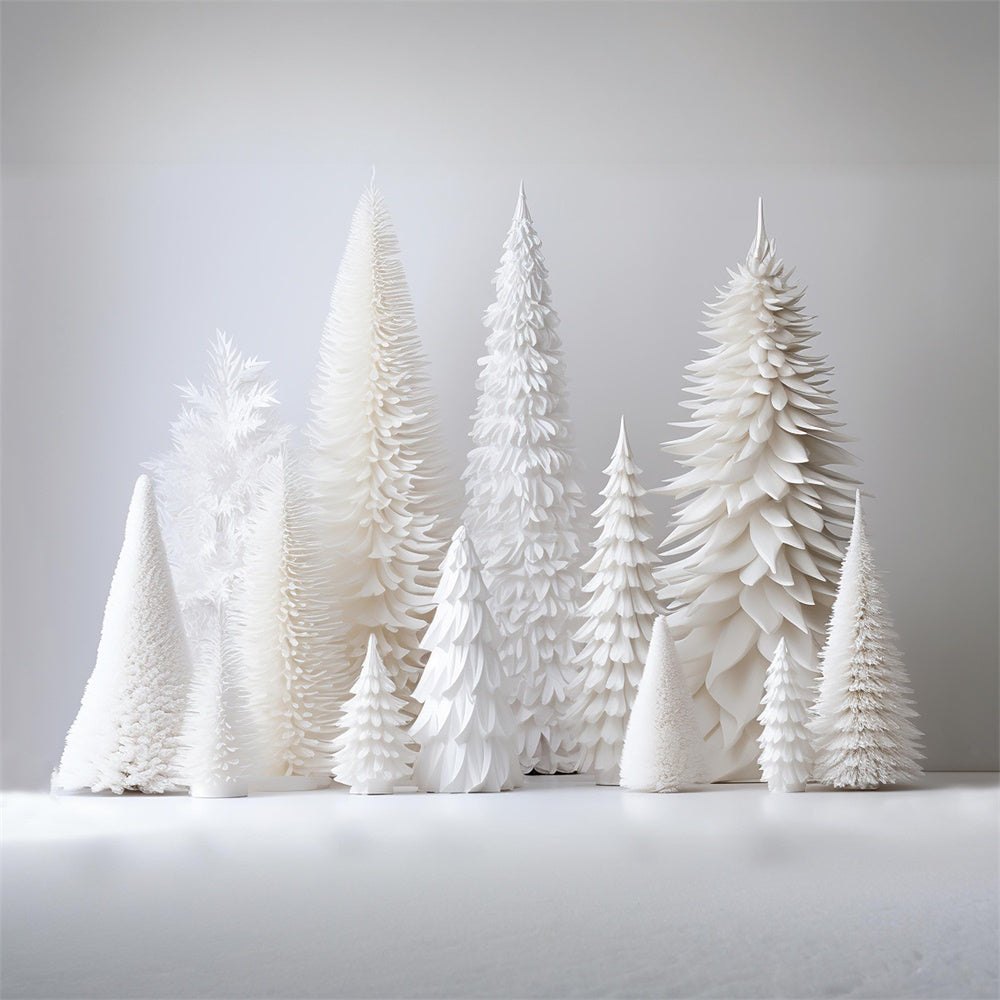 Sfondo Fotografico Albero Di Natale Bianco RR7-734