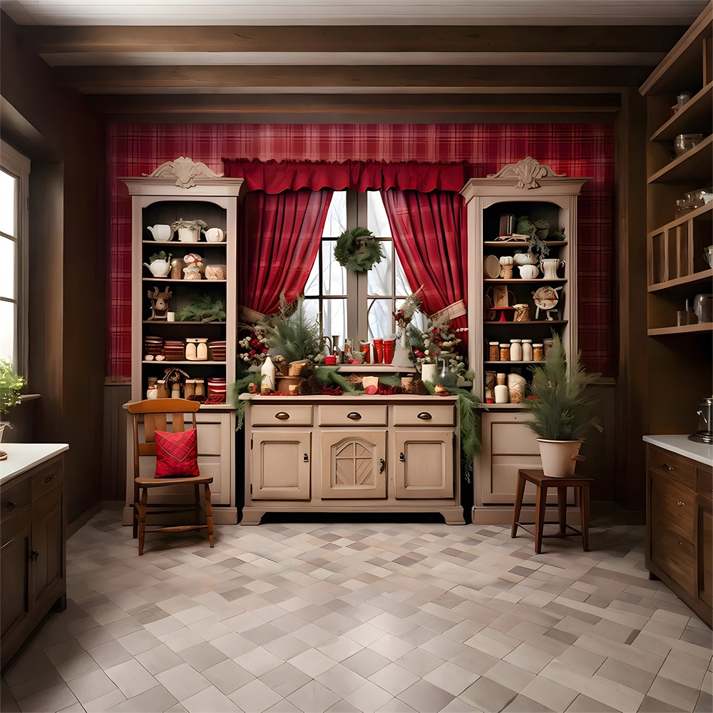 Sfondo Per Mensola Per Finestra Della Cucina Natalizia RR7-809
