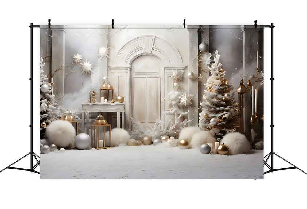 Sfondo Porta Palline Albero Di Natale Bianco RR7-821