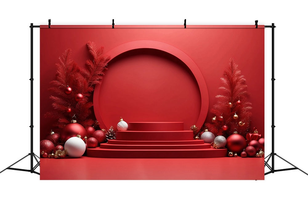 Sfondo Rosso Per Decorazioni Per Albero Di Natale RR7-824