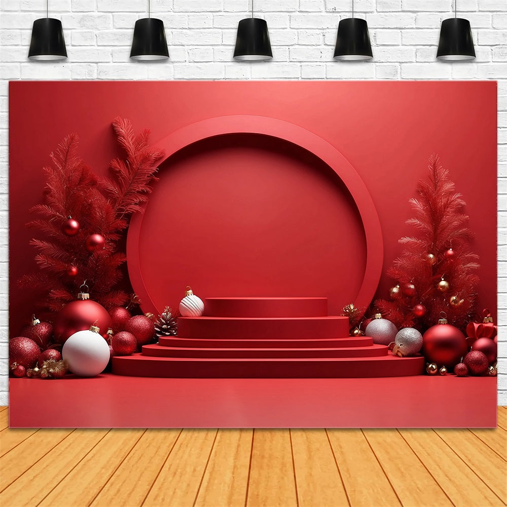 Sfondo Rosso Per Decorazioni Per Albero Di Natale RR7-824