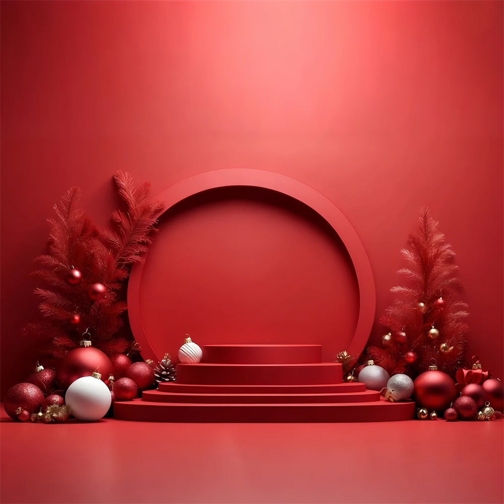 Sfondo Rosso Per Decorazioni Per Albero Di Natale RR7-824