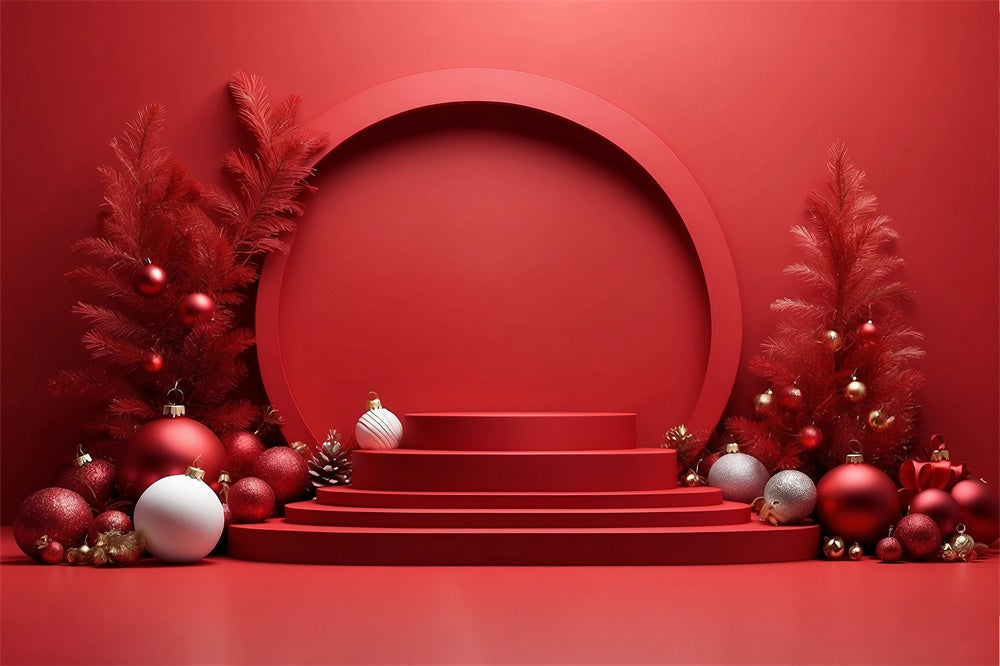 Sfondo Rosso Per Decorazioni Per Albero Di Natale RR7-824