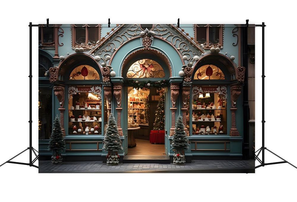 Sfondo Fotografico Per La Pasticceria Dell'Albero Di Natale RR7-879