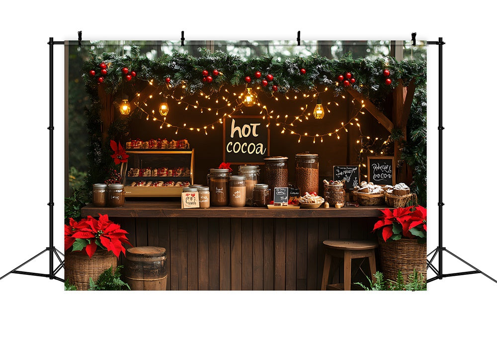 Sfondo Di Luci Natalizie Con Cioccolata Calda RR8-114