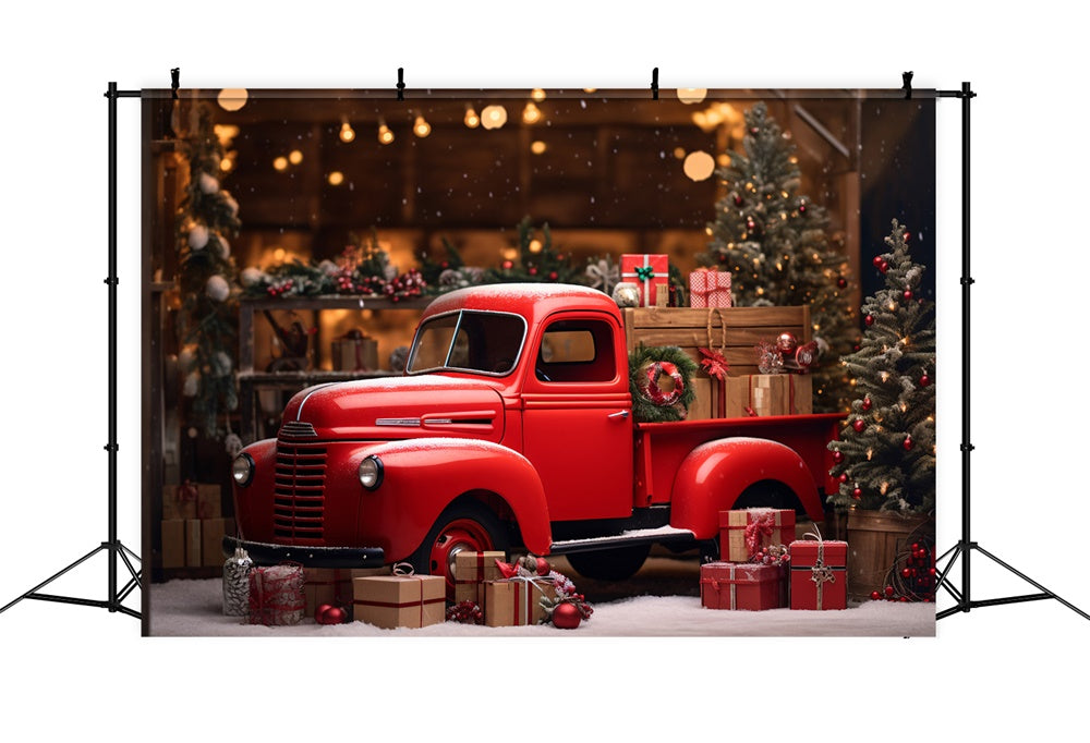 Sfondo Di Natale Rosso Camion Winter Wonderland RR8-249