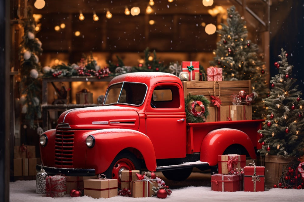 Sfondo Di Natale Rosso Camion Winter Wonderland RR8-249