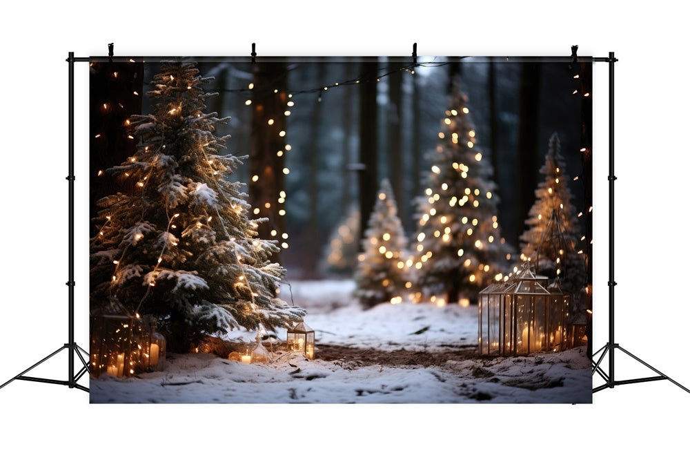 Sfondo Natalizio Elegante Albero In Oro Bianco RR8-269