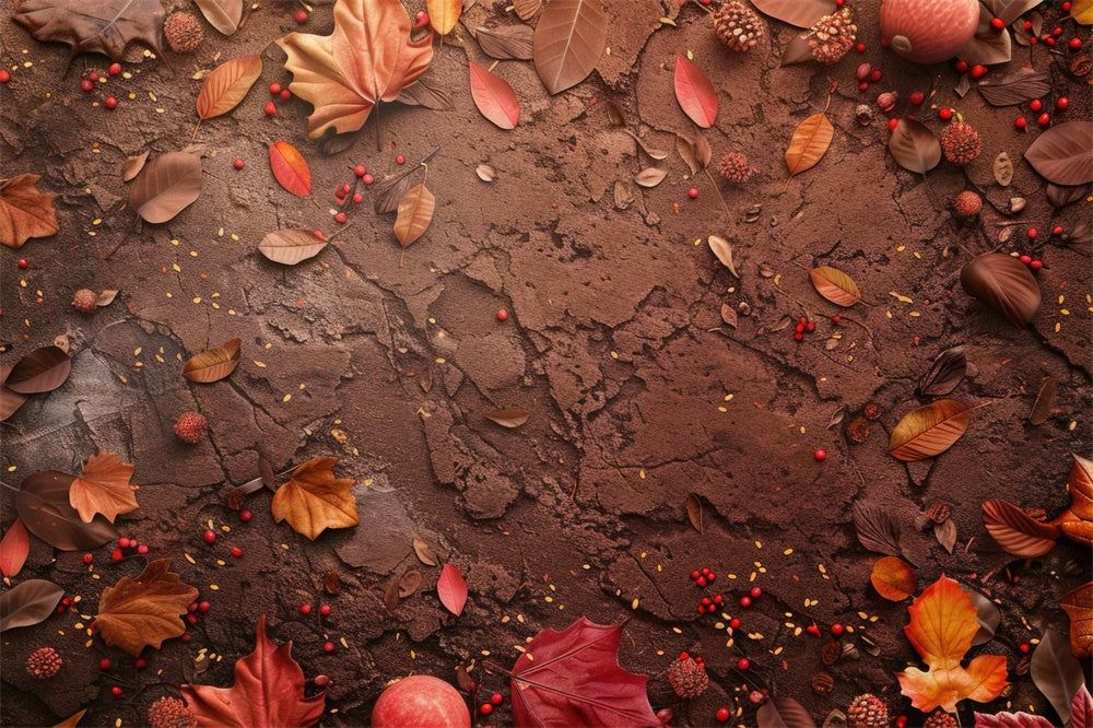 Fondale Per Pavimento In Tessuto Di Fango Con Foglie D'Acero RR8-277