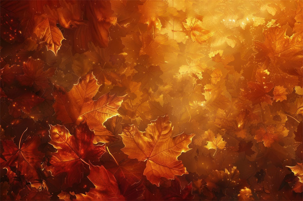 Foglie Autunnali Luminose Sullo Sfondo Del Pavimento Scuro RR8-282