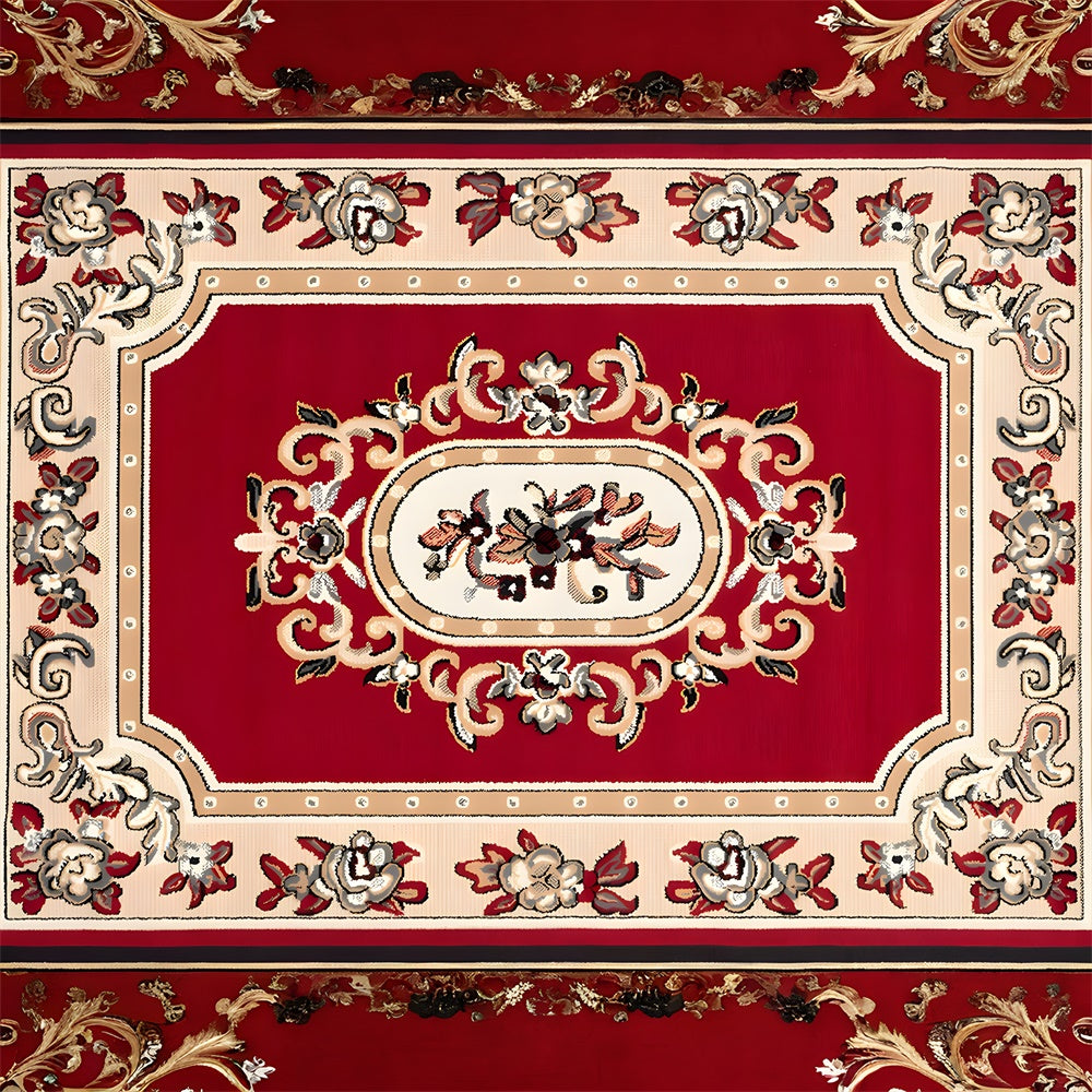Elegante Pavimento In Moquette Rosso Beige RR8-296