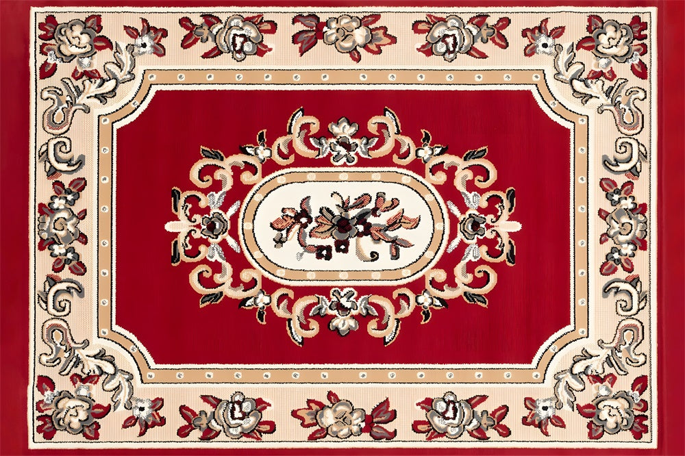 Elegante Pavimento In Moquette Rosso Beige RR8-296