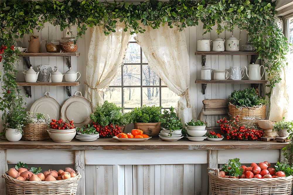 Sfondo Fotografico Per La Cucina Del Raccolto Autunnale RR8-323