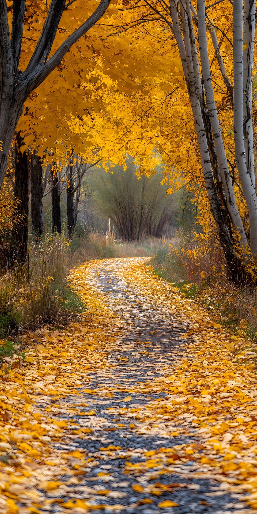 Sfondo Fotografico Autunno Foglie D'Acero Percorso Sweep RR8-332
