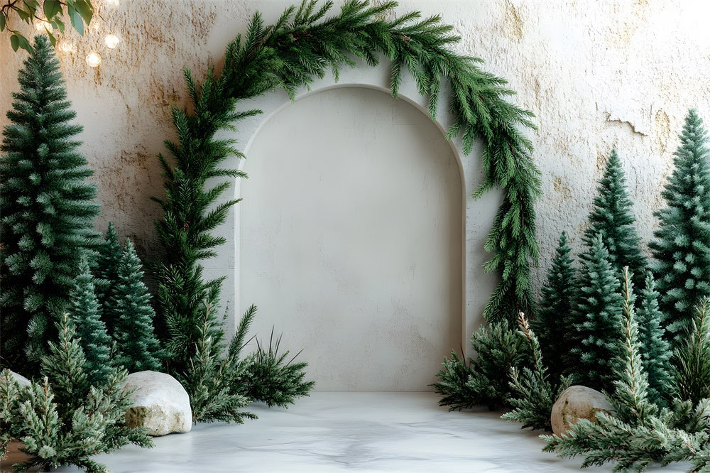 Sfondo Fotografico Con Arco Di Albero Di Natale RR8-347