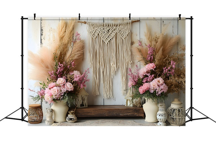 Sfondo Rustico Boho Macrame Decor RR8-416