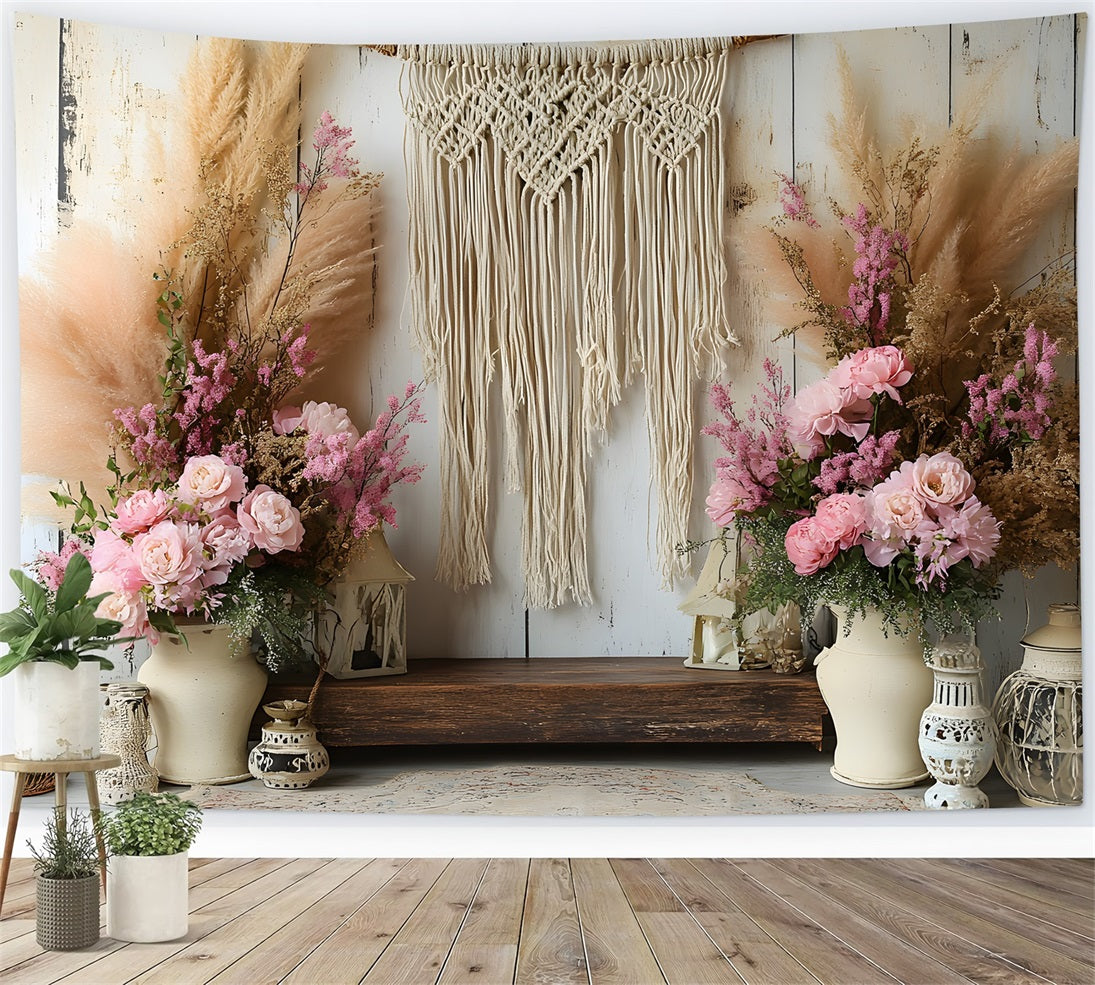 Sfondo Rustico Boho Macrame Decor RR8-416