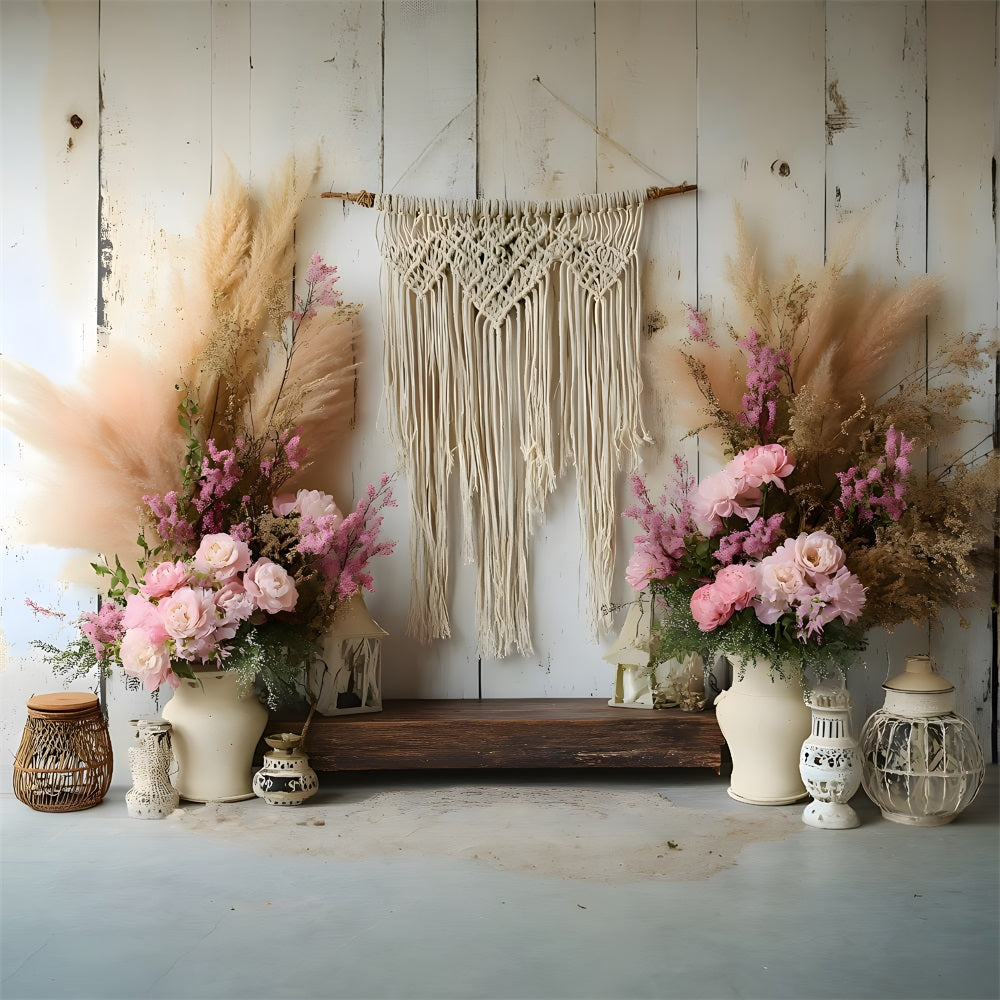 Sfondo Rustico Boho Macrame Decor RR8-416