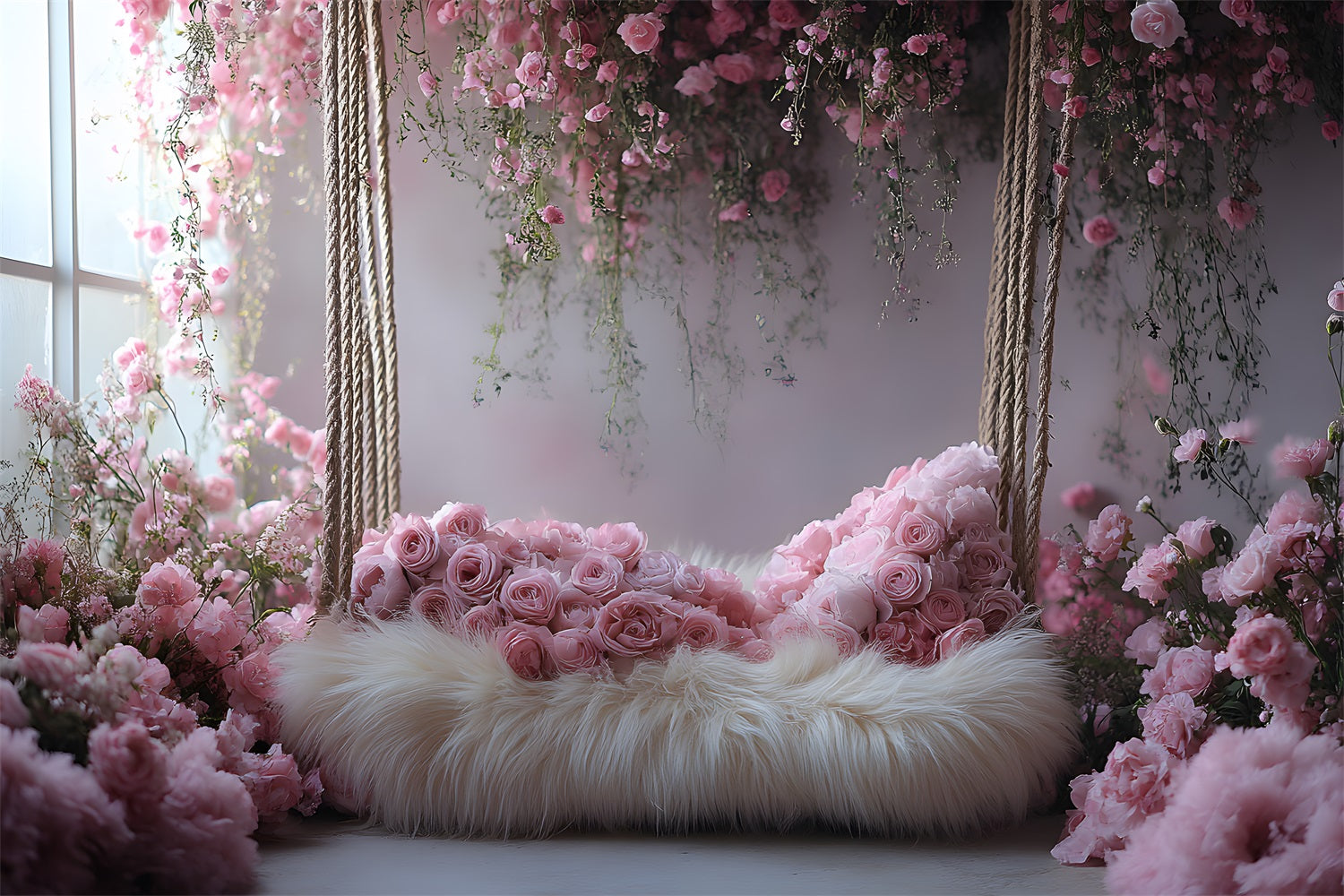 Romantico Sfondo Floreale Boho Swing RR8-429