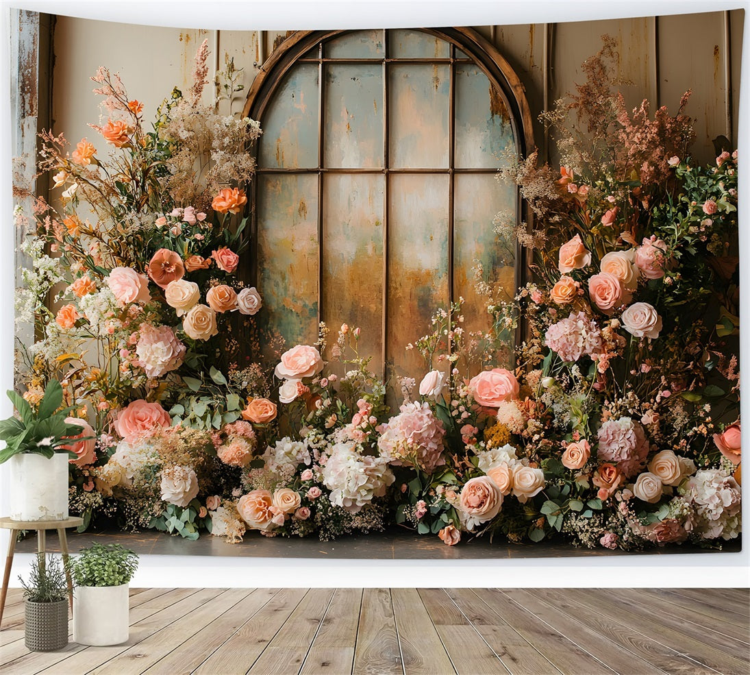 Fascino Rustico Pampa Fiori Boho Sfondo RR8-439