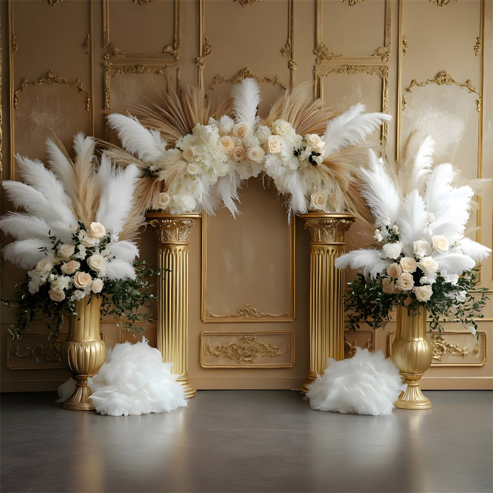 Sfondo Ad Arco Floreale Boho Rustico Eleganza RR8-453