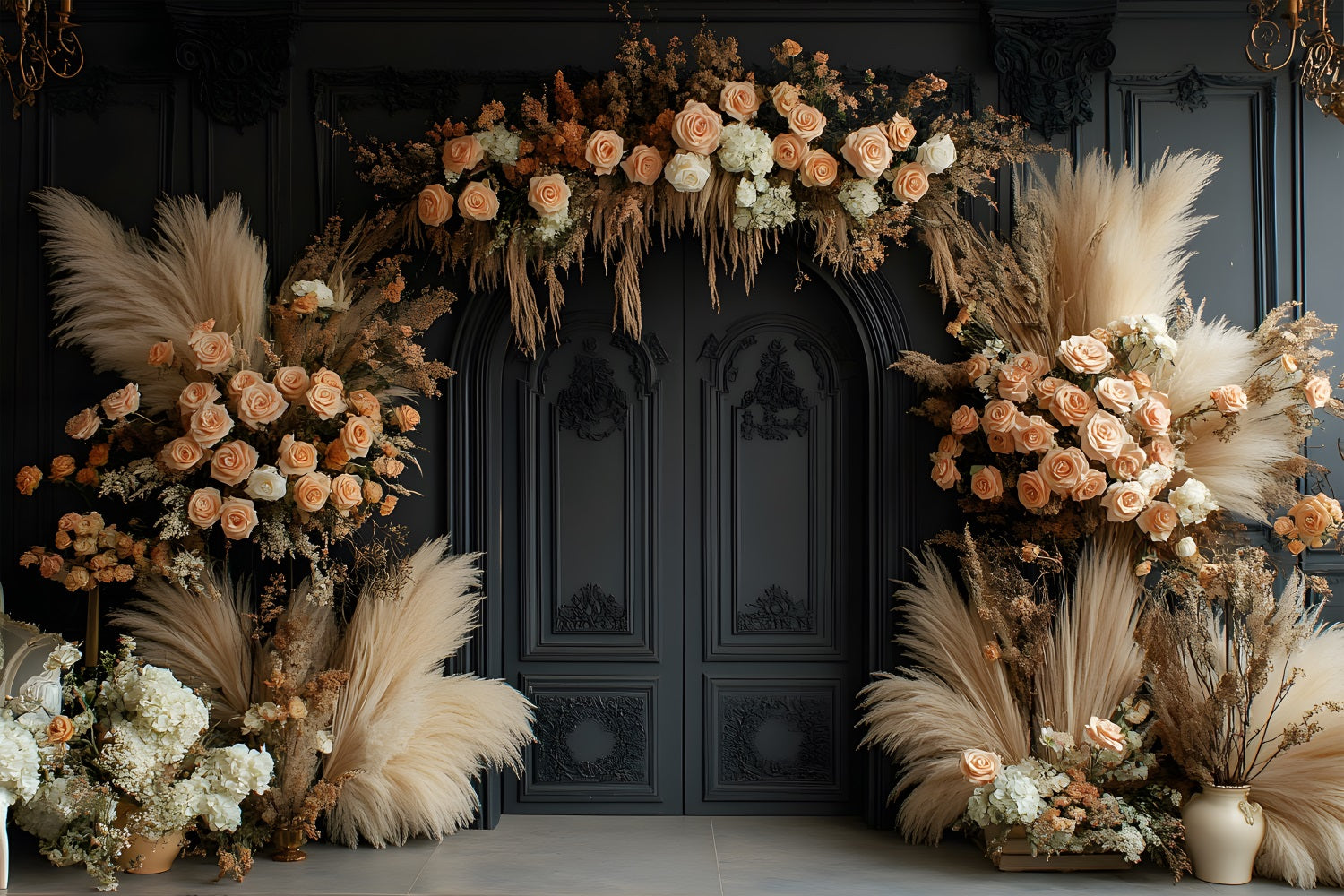 Sfondo Ad Arco Floreale Vintage Bohemien RR8-467