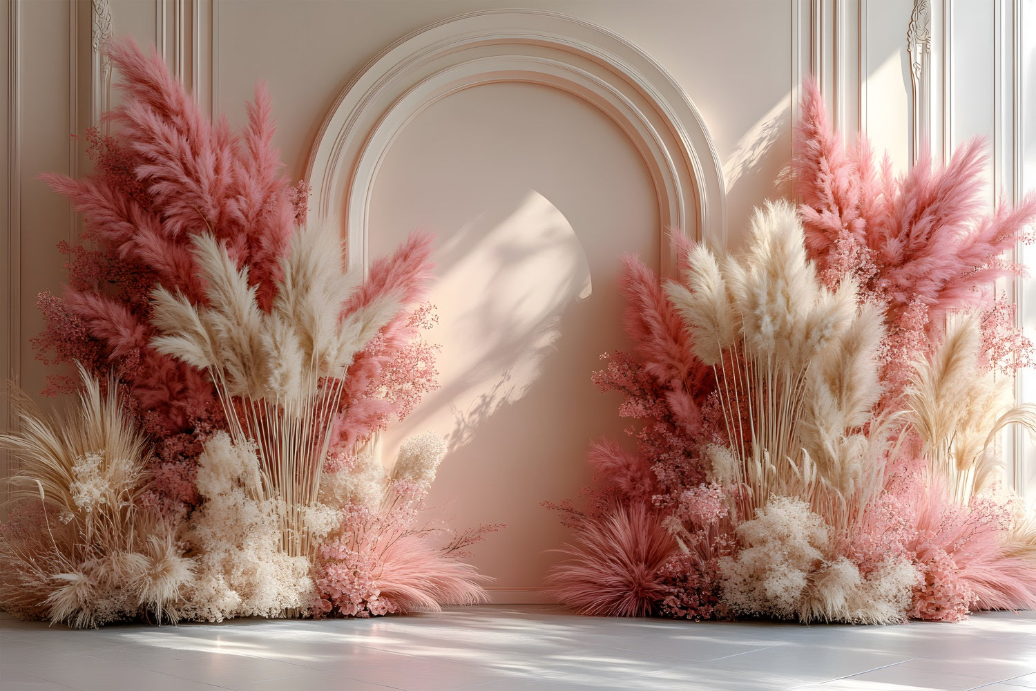 Sfondo Di Arco Nuziale Bohemien Con Sfumature Di Tramonto RR8-492