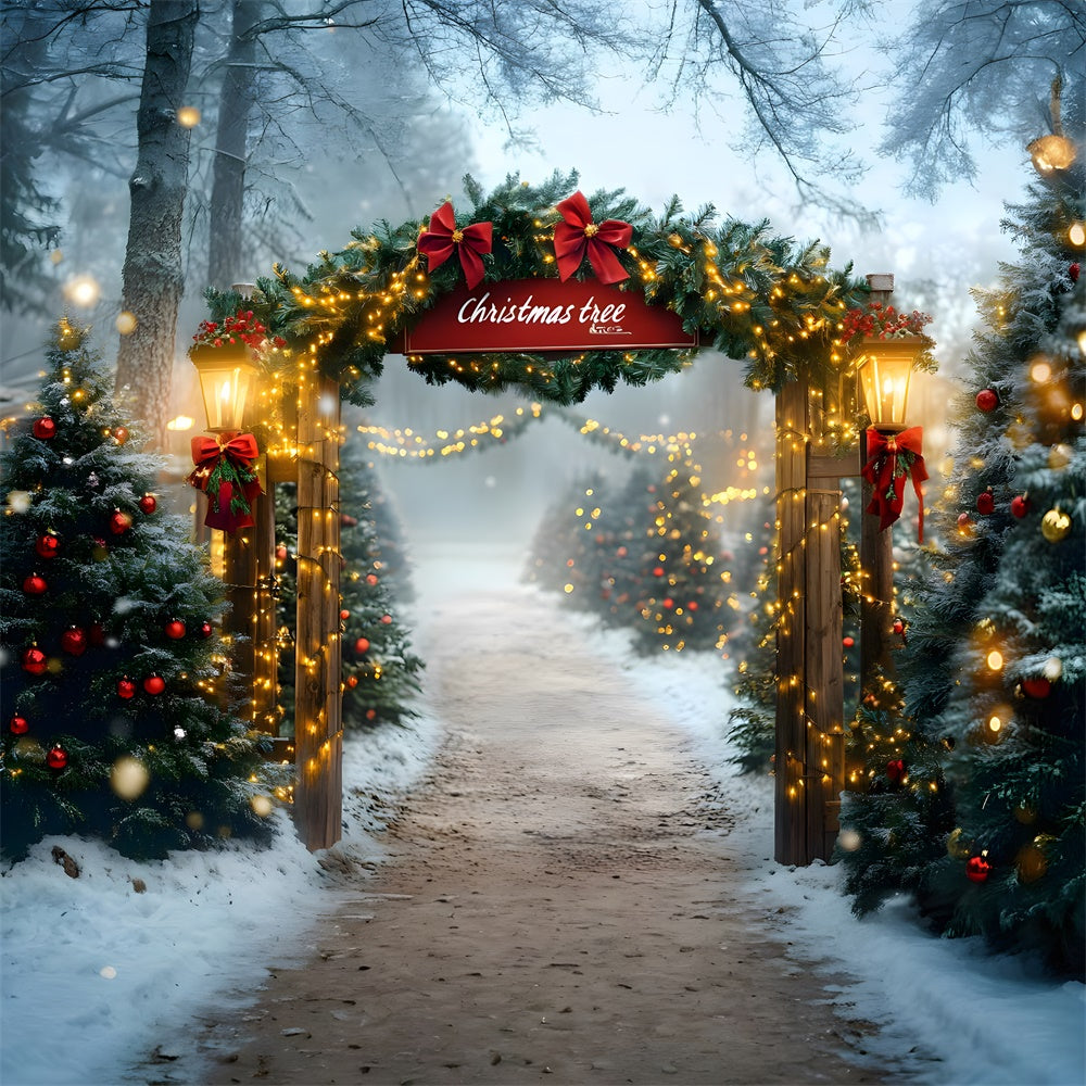 Sfondo Di Luci Stringa Fattoria Albero Di Natale RR8-80