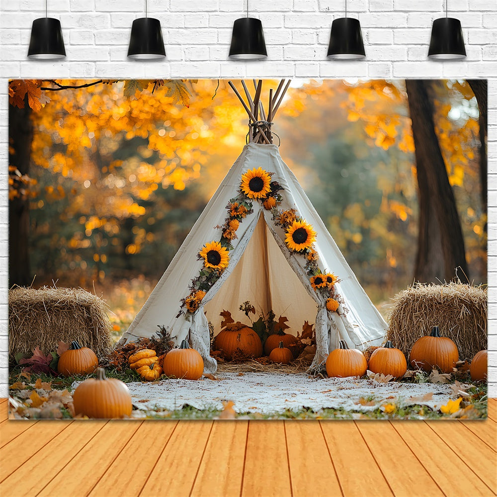 Sfondo Fotografico Per Tenda Foresta D'Acero Autunnale RR9-21