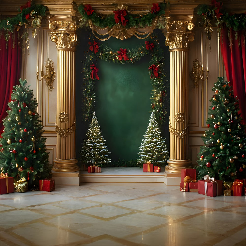 Sfondo Da Parete Retro Dorato Per La Stanza Della Villa Di Natale RR9-47