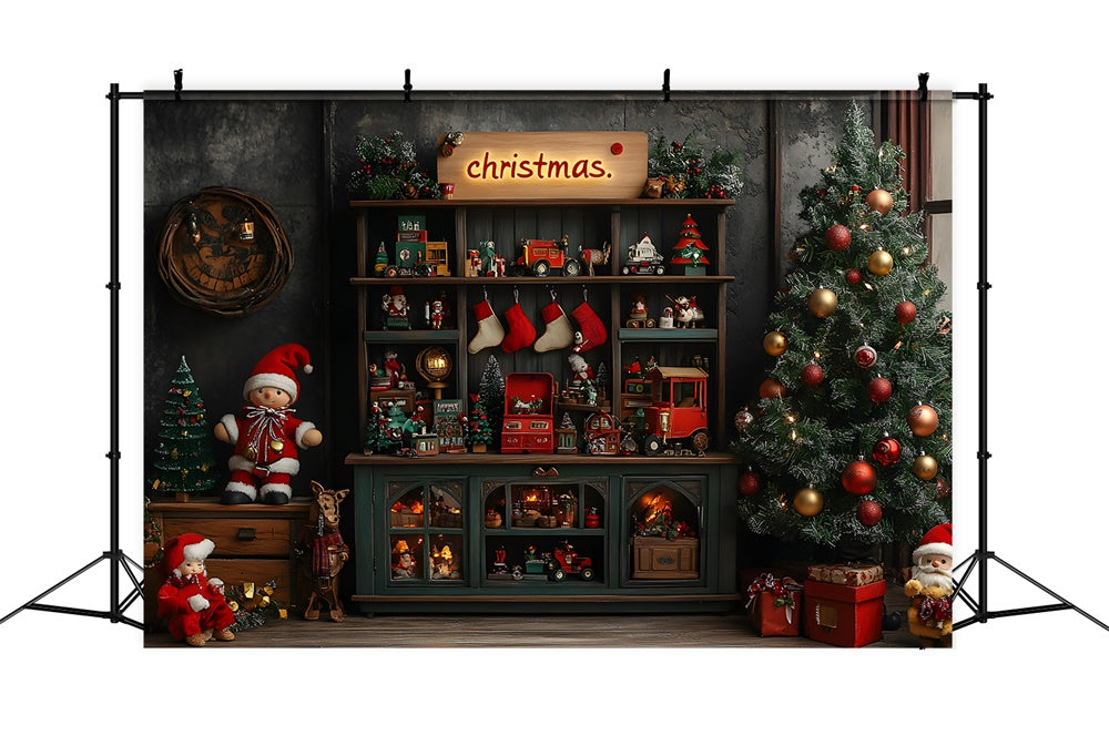Sfondo Fotografico Per La Stanza Dei Giocattoli Dell'Albero Di Natale RR9-72