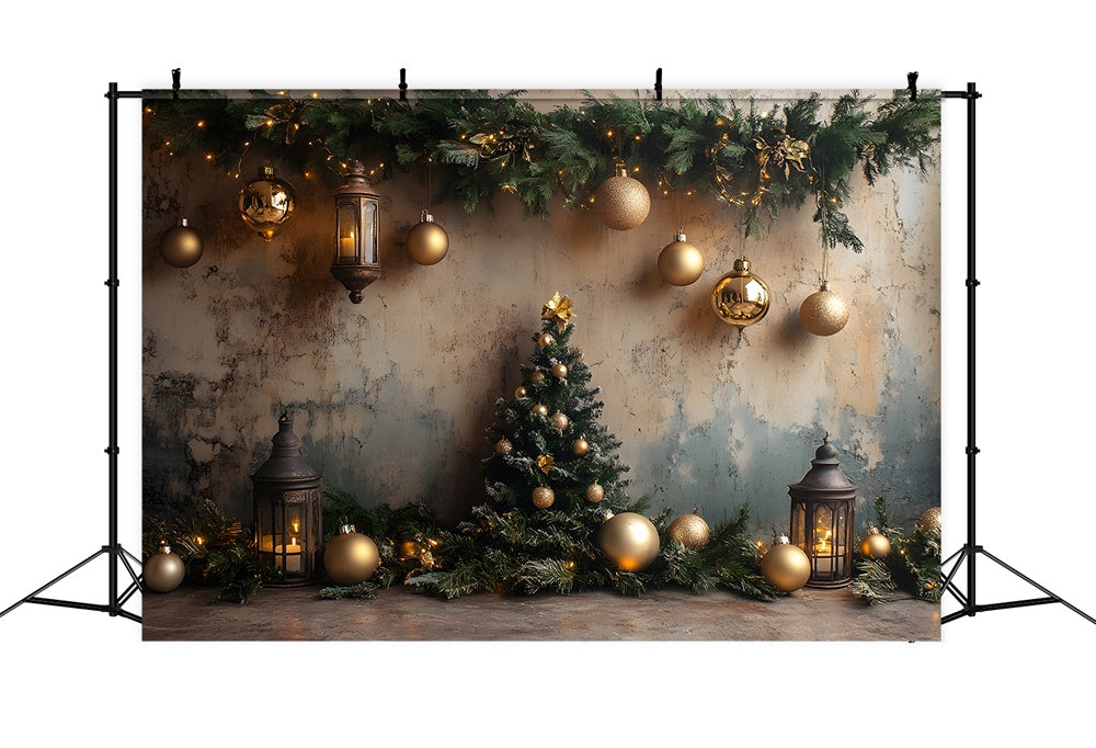 Decorazioni Per Ghirlande Con Palline Di Natale Sfondo A Parete Screziato RR9-73