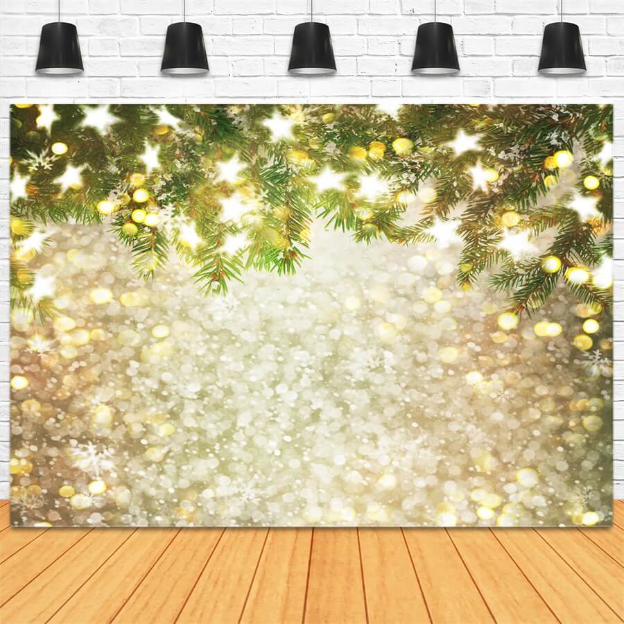 Sfondo Bokeh Christams Tree Snowflake Stars Per Studio S-3180
