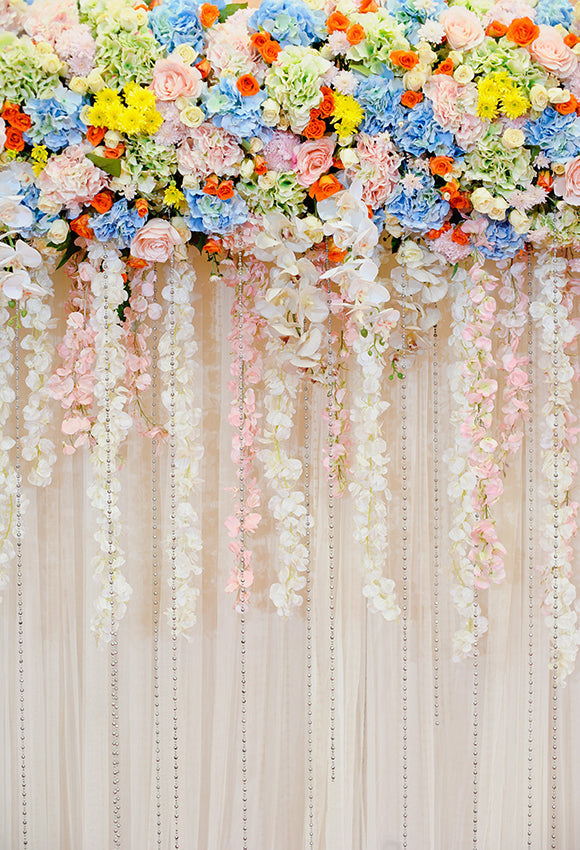 Sfondo Per Tende Con Fiori Per Decorazioni Di Nozze SH-1000