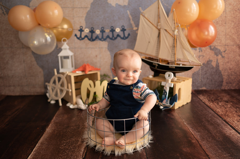 Mappa Retro Ritorno A Scuola Sfondo Per Fotografia SH-744