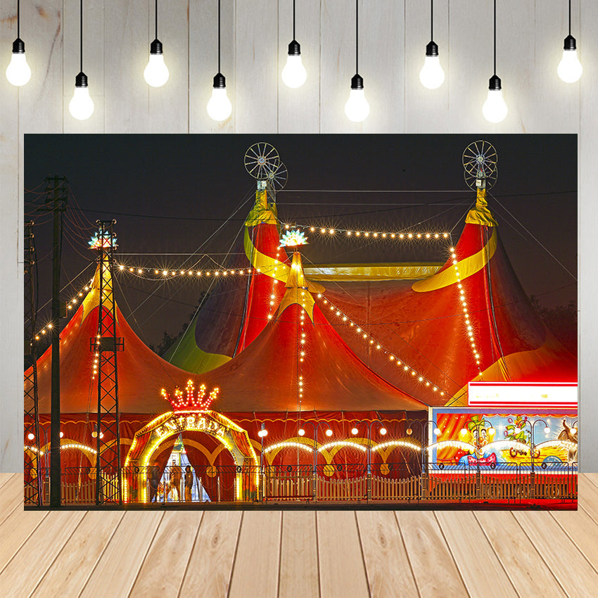 Sfondo Fotografico Con Luci Splendenti Del Circo Cartone Animato SH-998