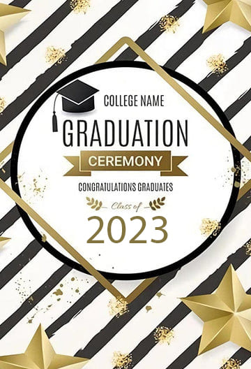 Cerimonia Di Laurea Congrqaulations Laureati 2023 Fondale Fotografico SH-260